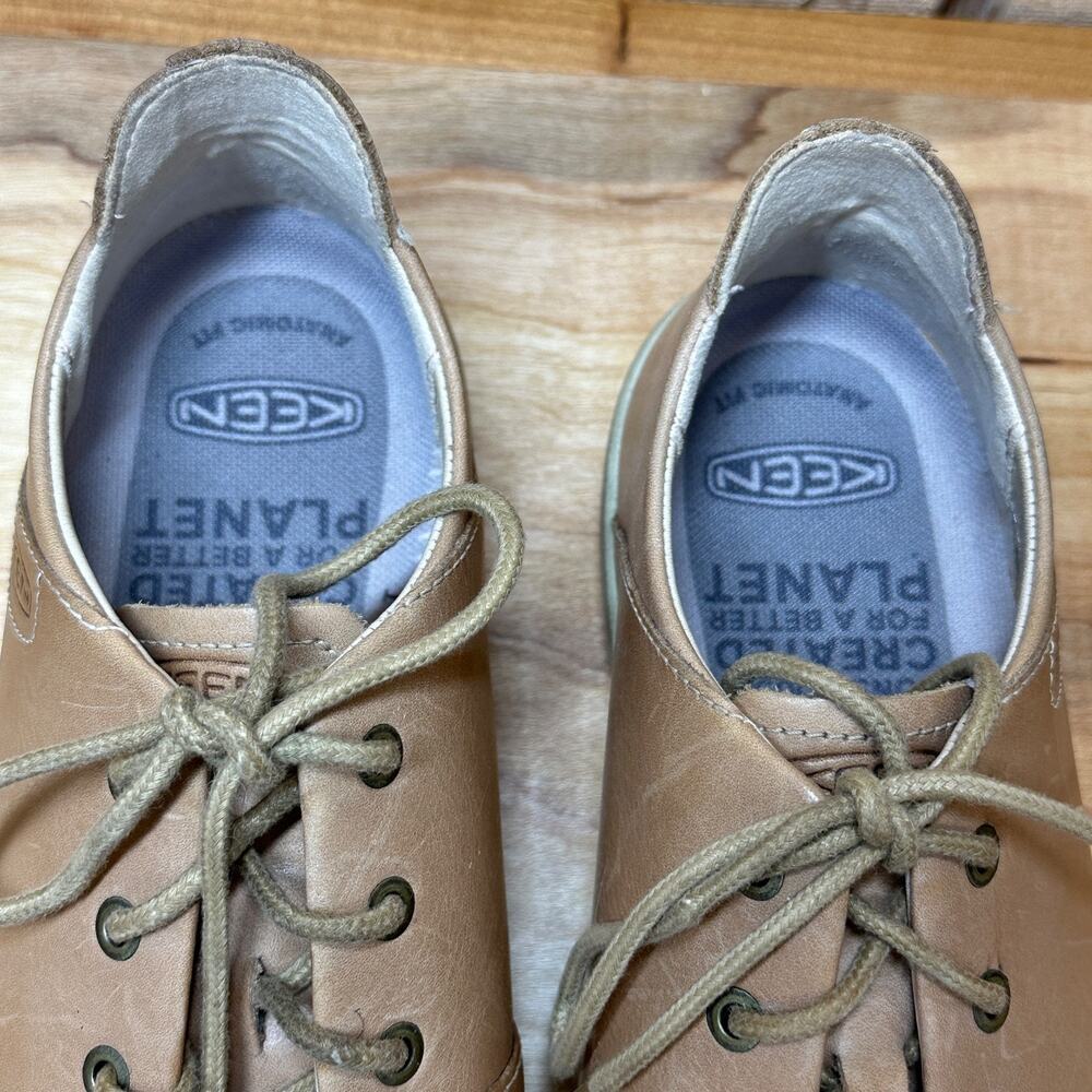 KEEN Womens Lorelai II Leather Lace Up Comfort Sneaker Shoes Size 7.5 Brick Dust - Picture 4 of 8